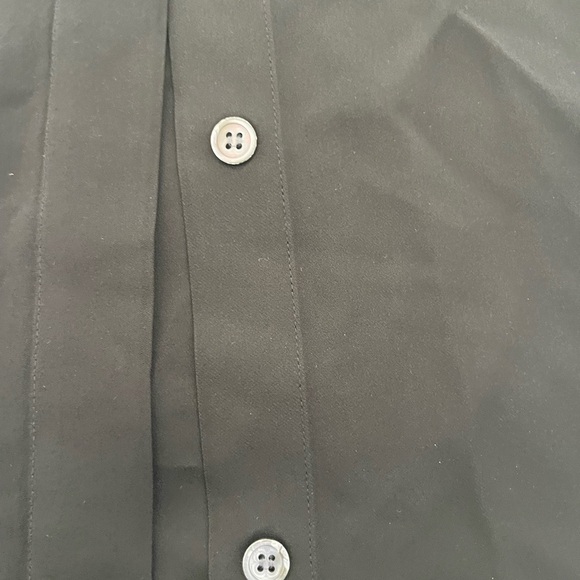 Theory Women's Black Button Down Silk Sleeveless Shirt - Picture 2 of 7